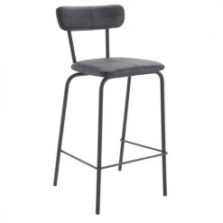 Rendez Vous Déco Chaises Et Tabourets De Bar Chaise De Bar Mi-hauteur 65 Cm Gris Anthracite (lot De 2) -Bancs Soldes chaise de bar mi hauteur 65 cm gris anthracite lot de 2 4