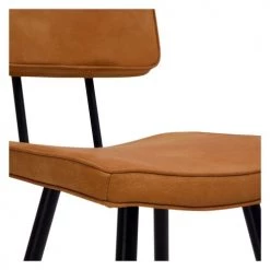 Rendez Vous Déco Chaises Et Tabourets De Bar Chaise De Bar Mi-hauteur 65cm En Cuir Synthétique Camel (x2) -Bancs Soldes chaise de bar mi hauteur 65cm en cuir synthetique camel x2 4
