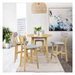 Rendez Vous Déco Chaises Et Tabourets De Bar Chaise De Bar Mi-hauteur 68 Cm Tissu Gris Clair (lot De 2) -Bancs Soldes chaise de bar mi hauteur 68 cm tissu gris clair lot de 2 1