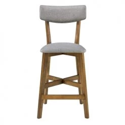 Rendez Vous Déco Chaises Et Tabourets De Bar Chaise De Bar Mi-hauteur 68 Cm Tissu Gris Foncé (lot De 2) -Bancs Soldes chaise de bar mi hauteur 68 cm tissu gris fonce lot de 2 5