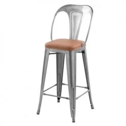Rendez Vous Déco Chaises Et Tabourets De Bar Chaise De Bar Mi-hauteur Chrome Et Marron 66 Cm (lot De 2) -Bancs Soldes chaise de bar mi hauteur chrome et marron 66 cm lot de 2 5