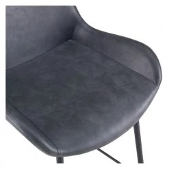Rendez Vous Déco Chaises Et Tabourets De Bar Chaise De Bar Mi-hauteur Cuir Synthétique Gris Foncé 65cm (x2) -Bancs Soldes chaise de bar mi hauteur cuir synthetique gris fonce 65cm x2 5