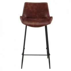 Rendez Vous Déco Chaises Et Tabourets De Bar Chaise De Bar Mi-hauteur Cuir Synthétique Marron 65cm (x2) -Bancs Soldes chaise de bar mi hauteur cuir synthetique marron 65cm x2 4