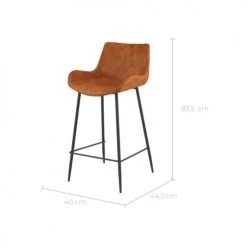 Rendez Vous Déco Chaises Et Tabourets De Bar Chaise De Bar Mi-hauteur En Cuir Synthétique Camel 65cm (x2) 10 Rendez Vous Déco Chaises Et Tabourets De Bar Chaise De Bar Mi-hauteur En Cuir Synthétique Camel 65cm (x2) -Bancs Soldes chaise de bar mi hauteur en cuir synthetique camel 65cm x2 2