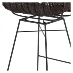 Rendez Vous Déco Chaises Et Tabourets De Bar Chaise De Bar Mi-hauteur En Résine Tressée Marron 65 Cm (lot De 2) -Bancs Soldes chaise de bar mi hauteur en resine tressee marron 65 cm lot de 2 3