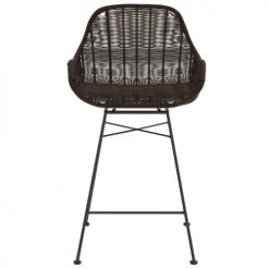 Rendez Vous Déco Chaises Et Tabourets De Bar Chaise De Bar Mi-hauteur En Résine Tressée Marron 65 Cm (lot De 2) -Bancs Soldes chaise de bar mi hauteur en resine tressee marron 65 cm lot de 2 4