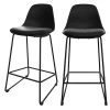 Rendez Vous Déco Chaises Et Tabourets De Bar Chaise De Bar Mi-hauteur Noire 65 Cm (lot De 2) -Bancs Soldes chaise de bar mi hauteur noire 65 cm lot de 2