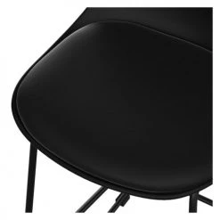 Rendez Vous Déco Chaises Et Tabourets De Bar Chaise De Bar Mi-hauteur Noire 65 Cm (lot De 2) -Bancs Soldes chaise de bar mi hauteur noire 65 cm lot de 2 5