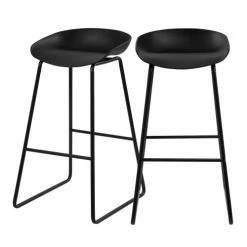 Rendez Vous Déco Chaises Et Tabourets De Bar Chaise De Bar Noire H76cm (lot De 2)