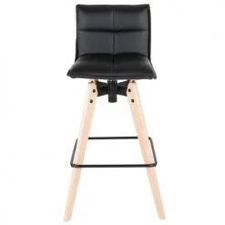 Zago Chaises Et Tabourets De Bar Chaise De Bar Noire Toile Imitation Cuir