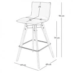 Zago Chaises Et Tabourets De Bar Chaise De Bar Noire Toile Imitation Cuir -Bancs Soldes chaise de bar noire toile imitation cuir 5