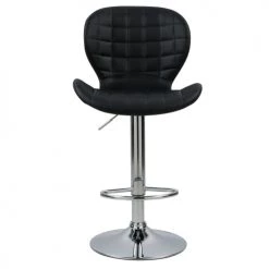 Rendez Vous Déco Chaises Et Tabourets De Bar Chaise De Bar Réglable 53/74cm En Cuir Synthétique Noir (x2) -Bancs Soldes chaise de bar reglable 53 74cm en cuir synthetique noir x2 4