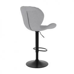 Rendez Vous Déco Chaises Et Tabourets De Bar Chaise De Bar Réglable 53/74cm En Tissu Gris Clair (x2) -Bancs Soldes chaise de bar reglable 53 74cm en tissu gris clair x2 4
