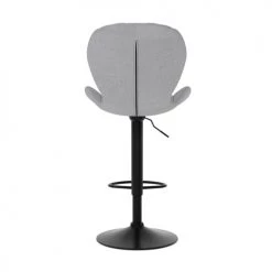Rendez Vous Déco Chaises Et Tabourets De Bar Chaise De Bar Réglable 53/74cm En Tissu Gris Clair (x2) -Bancs Soldes chaise de bar reglable 53 74cm en tissu gris clair x2 5