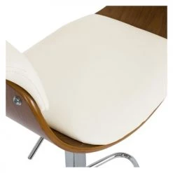 Rendez Vous Déco Chaises Et Tabourets De Bar Chaise De Bar Réglable 59/81 Cm Cm En Cuir Synthétique Blanc -Bancs Soldes chaise de bar reglable 59 81 cm cm en cuir synthetique blanc 3
