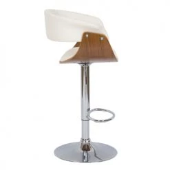 Rendez Vous Déco Chaises Et Tabourets De Bar Chaise De Bar Réglable 59/81 Cm Cm En Cuir Synthétique Blanc -Bancs Soldes chaise de bar reglable 59 81 cm cm en cuir synthetique blanc 4