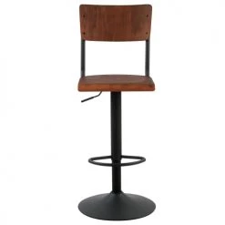 Rendez Vous Déco Chaises Et Tabourets De Bar Chaise De Bar Réglable 60/80 Cm En Bois Foncé (lot De 2) -Bancs Soldes chaise de bar reglable 60 80 cm en bois fonce lot de 2 1