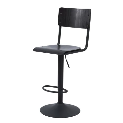 Rendez Vous Déco Chaises Et Tabourets De Bar Chaise De Bar Réglable 60/80 Cm En Bois Noir (lot De 2) 5 Rendez Vous Déco Chaises Et Tabourets De Bar Chaise De Bar Réglable 60/80 Cm En Bois Noir (lot De 2) – Image 3