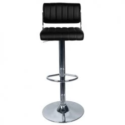 Rendez Vous Déco Chaises Et Tabourets De Bar Chaise De Bar Réglable 61/83 Cm En Cuir Synthétique Noir (lot De 2) -Bancs Soldes chaise de bar reglable 61 83 cm en cuir synthetique noir lot de 2 2
