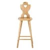 Grenier Alpin Chaises Et Tabourets De Bar Chaise De Bar Savoyarde En Pin Cintrée Et Découpe Coeur -Bancs Soldes chaise de bar savoyarde en pin cintree et decoupe coeur