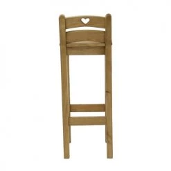 Grenier Alpin Chaises Et Tabourets De Bar Chaise De Bar Savoyarde En Pin Massif Avec Coeur -Bancs Soldes chaise de bar savoyarde en pin massif avec coeur 3
