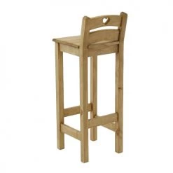 Grenier Alpin Chaises Et Tabourets De Bar Chaise De Bar Savoyarde En Pin Massif Avec Coeur -Bancs Soldes chaise de bar savoyarde en pin massif avec coeur 4