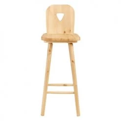 Grenier Alpin Chaises Et Tabourets De Bar Chaise De Bar Savoyarde Pin Et Découpe Cœur