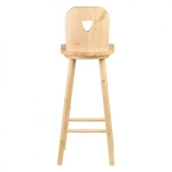 Grenier Alpin Chaises Et Tabourets De Bar Chaise De Bar Savoyarde Pin Et Découpe Cœur -Bancs Soldes chaise de bar savoyarde pin et decoupe coeur 3