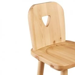 Grenier Alpin Chaises Et Tabourets De Bar Chaise De Bar Savoyarde Pin Et Découpe Cœur -Bancs Soldes chaise de bar savoyarde pin et decoupe coeur 5