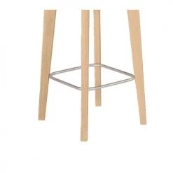 Meubletmoi Chaises Et Tabourets De Bar Chaise De Bar Scandinave Tissu Anthracite Et Piètement En Chêne -Bancs Soldes chaise de bar scandinave tissu anthracite et pietement en chene 3