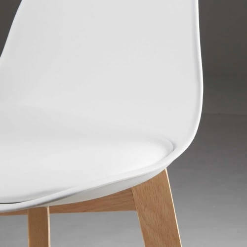 Maisons Du Monde Chaises Et Tabourets De Bar Chaise De Bar Style Scandinave Blanche Et Chêne H81 5 Maisons Du Monde Chaises Et Tabourets De Bar Chaise De Bar Style Scandinave Blanche Et Chêne H81 – Image 3