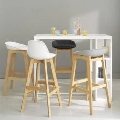 Maisons Du Monde Chaises Et Tabourets De Bar Chaise De Bar Style Scandinave Blanche Et Chêne H81 13 Maisons Du Monde Chaises Et Tabourets De Bar Chaise De Bar Style Scandinave Blanche Et Chêne H81 -Bancs Soldes chaise de bar style scandinave blanche et chene h81 1000 11 12 165693 7