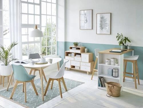 Maisons Du Monde Chaises Et Tabourets De Bar Chaise De Bar Style Scandinave Blanche Et Chêne H81 6 Maisons Du Monde Chaises Et Tabourets De Bar Chaise De Bar Style Scandinave Blanche Et Chêne H81 – Image 4