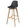 Maisons Du Monde Chaises Et Tabourets De Bar Chaise De Bar Style Scandinave Noire Et Chêne Massif -Bancs Soldes chaise de bar style scandinave noire et chene massif 1000 14 15 165696 1