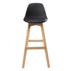 Maisons Du Monde Chaises Et Tabourets De Bar Chaise De Bar Style Scandinave Noire Et Chêne Massif -Bancs Soldes chaise de bar style scandinave noire et chene massif 1000 14 15 165696 2