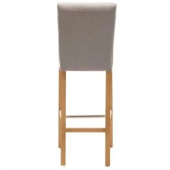 Moloo Chaises Et Tabourets De Bar Chaise De Bar Tissu Lin Pieds Bois Naturel (x2) -Bancs Soldes chaise de bar tissu lin pieds bois naturel x2 2