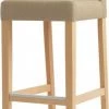 Custom Form Chaises Et Tabourets De Bar Chaise De Bar Tissu Rembourrée Beige Pieds Bois Massif Clair -Bancs Soldes chaise de bar tissu rembourree beige pieds bois massif clair