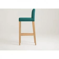Custom Form Chaises Et Tabourets De Bar Chaise De Bar Tissu Rembourrée Vert Pieds Bois Massif Clair -Bancs Soldes chaise de bar tissu rembourree vert pieds bois massif clair 9