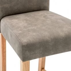 Moloo Chaises Et Tabourets De Bar Chaise De Bar Vintage Microfibre Marron Clair Pieds Bois (x2) -Bancs Soldes chaise de bar vintage microfibre marron clair pieds bois x2 3