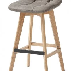 Moloo Chaises Et Tabourets De Bar Chaise De Bar Vintage Microfibre Marron Clair Pieds Chêne(x2) -Bancs Soldes chaise de bar vintage microfibre marron clair pieds chene x2 5