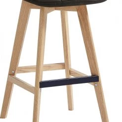 Moloo Chaises Et Tabourets De Bar Chaise De Bar Vintage Microfibre Marron Foncé Pieds Chêne(x2) -Bancs Soldes chaise de bar vintage microfibre marron fonce pieds chene x2 5