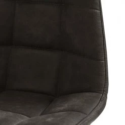 Moloo Chaises Et Tabourets De Bar Chaise De Bar Vintage Microfibre Marron Foncé Pieds Chêne(x4) -Bancs Soldes chaise de bar vintage microfibre marron fonce pieds chene x4 3