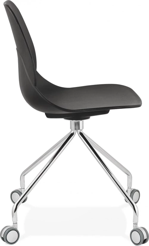 Kokoon Design Chaises De Bureau Chaise De Bureau A Roulettes Assise Noir Pied Métal Chromé 5 Kokoon Design Chaises De Bureau Chaise De Bureau A Roulettes Assise Noir Pied Métal Chromé – Image 3