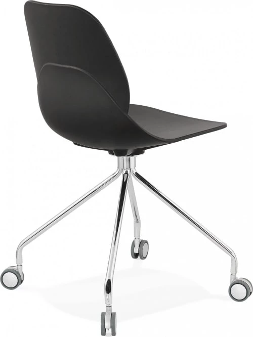Kokoon Design Chaises De Bureau Chaise De Bureau A Roulettes Assise Noir Pied Métal Chromé 6 Kokoon Design Chaises De Bureau Chaise De Bureau A Roulettes Assise Noir Pied Métal Chromé – Image 4