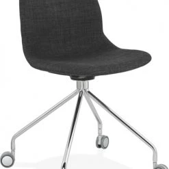 Kokoon Design Chaises De Bureau Chaise De Bureau A Roulettes Assise Rembourrée Tissu Gris