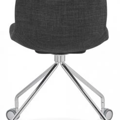 Kokoon Design Chaises De Bureau Chaise De Bureau A Roulettes Assise Rembourrée Tissu Gris -Bancs Soldes chaise de bureau a roulettes assise rembourree tissu gris 4