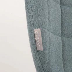 Zuiver Chaises De Bureau Chaise De Bureau à Roulettes En Tissu Bleu -Bancs Soldes chaise de bureau a roulettes en tissu bleu 5