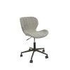 Zuiver Chaises De Bureau Chaise De Bureau à Roulettes En Tissu Gris -Bancs Soldes chaise de bureau a roulettes en tissu gris