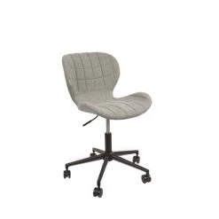 Zuiver Chaises De Bureau Chaise De Bureau à Roulettes En Tissu Gris