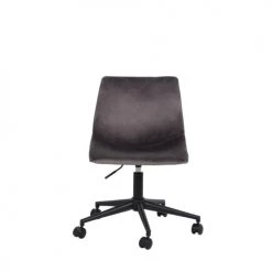 Drawer Chaises De Bureau Chaise De Bureau à Roulettes En Velours Gris -Bancs Soldes chaise de bureau a roulettes en velours gris 2